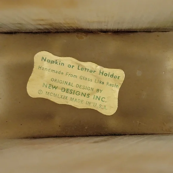 New Designs Inc. MCM Vintage Lucite Butterfly Napkin Or Letter Holder USA - Picture 6 of 13